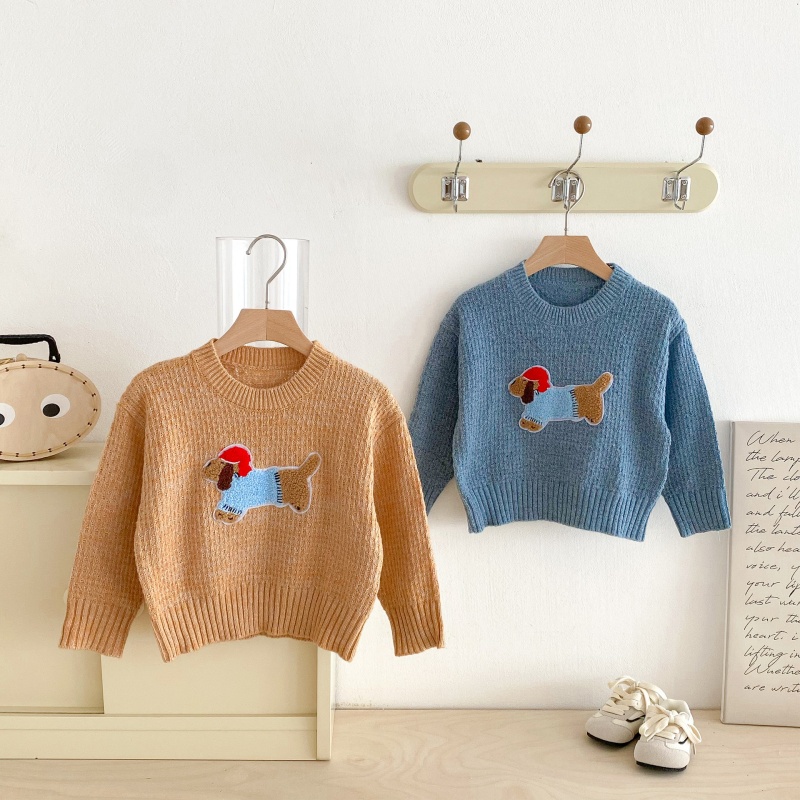 Kids' Sausage Dog Embroidered Sweater