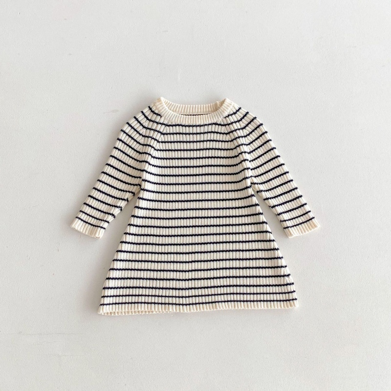 Baby Toddler Girls Striped Knit Sweater Dress