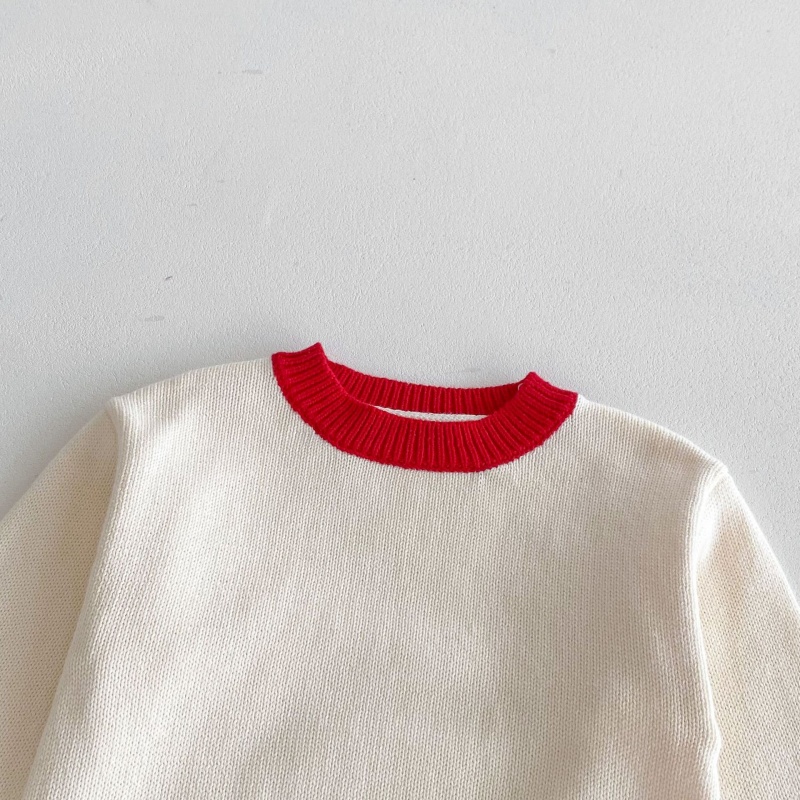 Baby Toddler Girls Heart-Print Color-Block Sweater