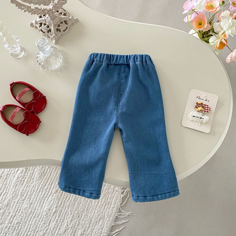 Baby Toddler Girls Bow Denim Pants