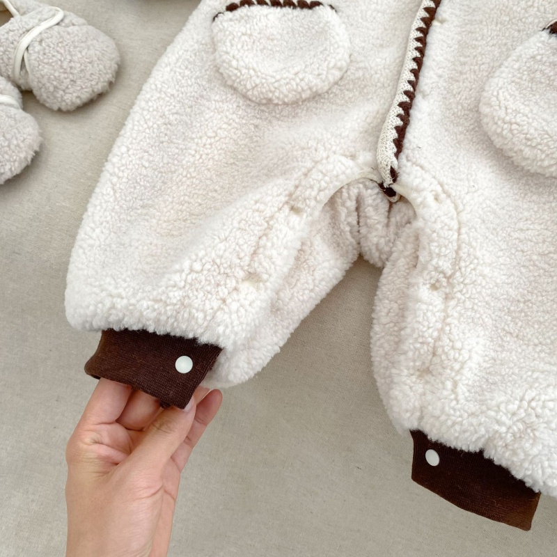 Baby Fleece-Lined Hooded Romper