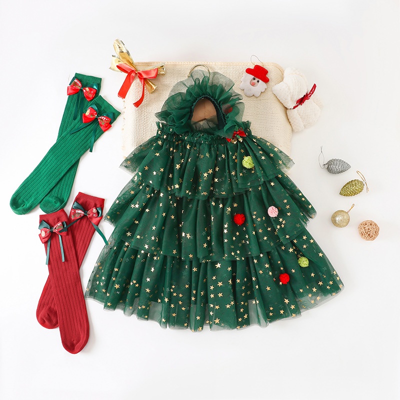 Baby Kids' Girl Christmas Strapless Dress