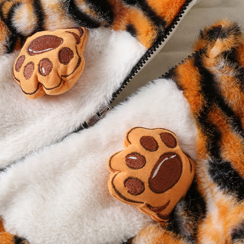 Baby Fleece-Lined Tiger Romper