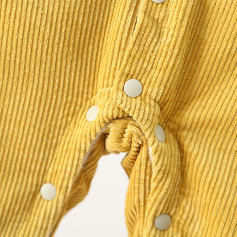 Baby Cartoon Corduroy Fleece Romper