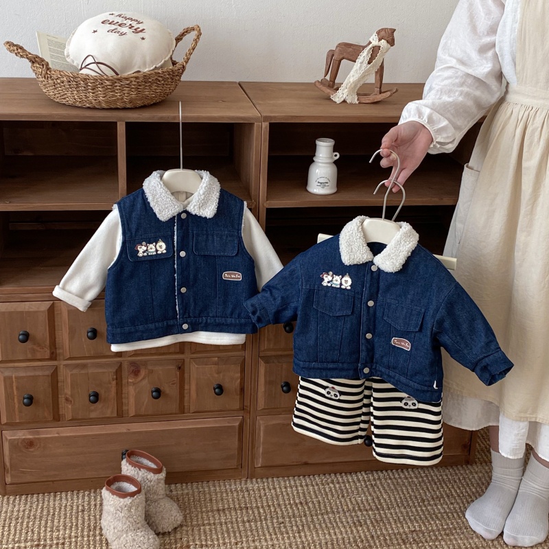 Baby Toddler Fleece Denim Outerwear