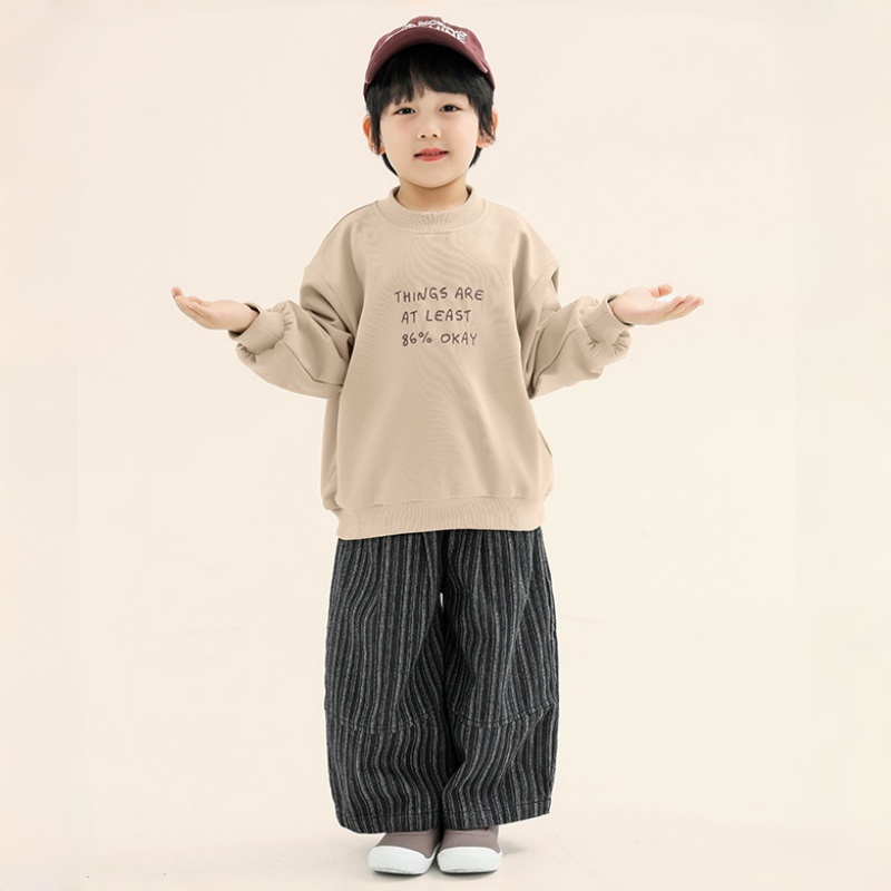 Baby Kids' Boys Striped Wide-Leg Pants