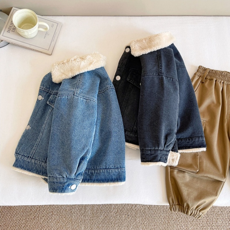 Baby Kids' Fleece-Lined Denim Outerwear