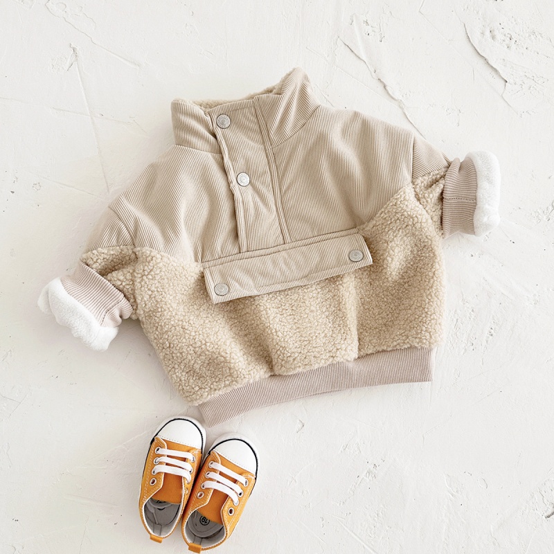 Baby Toddler Lambswool Patchwork Fleece Sweatshirt