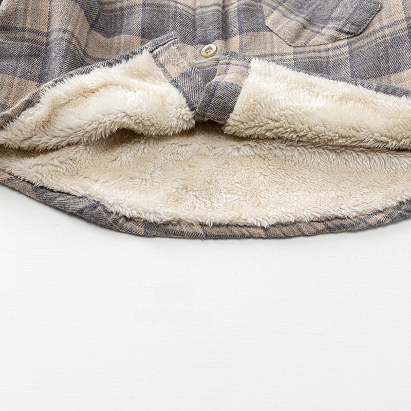 Baby Kids' Boy Plaid Print Fleece Shirt