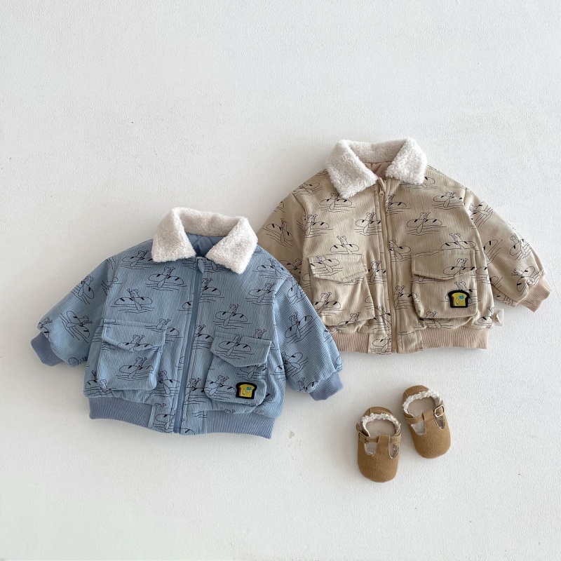 Baby & Kids' Boys' Thickened Printed Outerwear