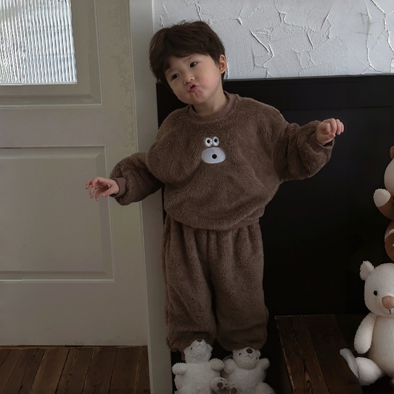 2-Piece Baby & Kids Fleece Bear Set