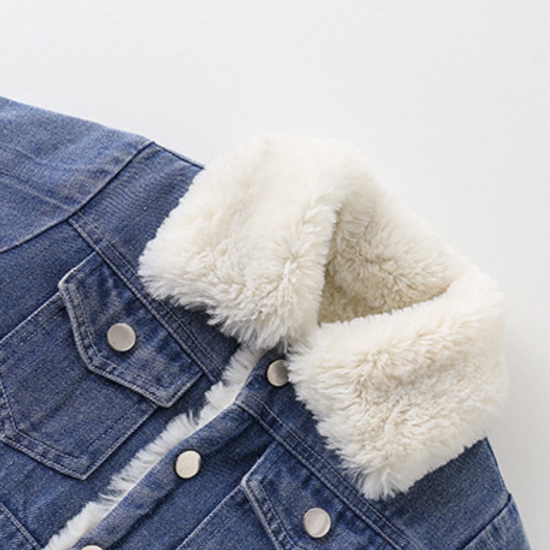 Baby Toddler Denim Fleece Romper