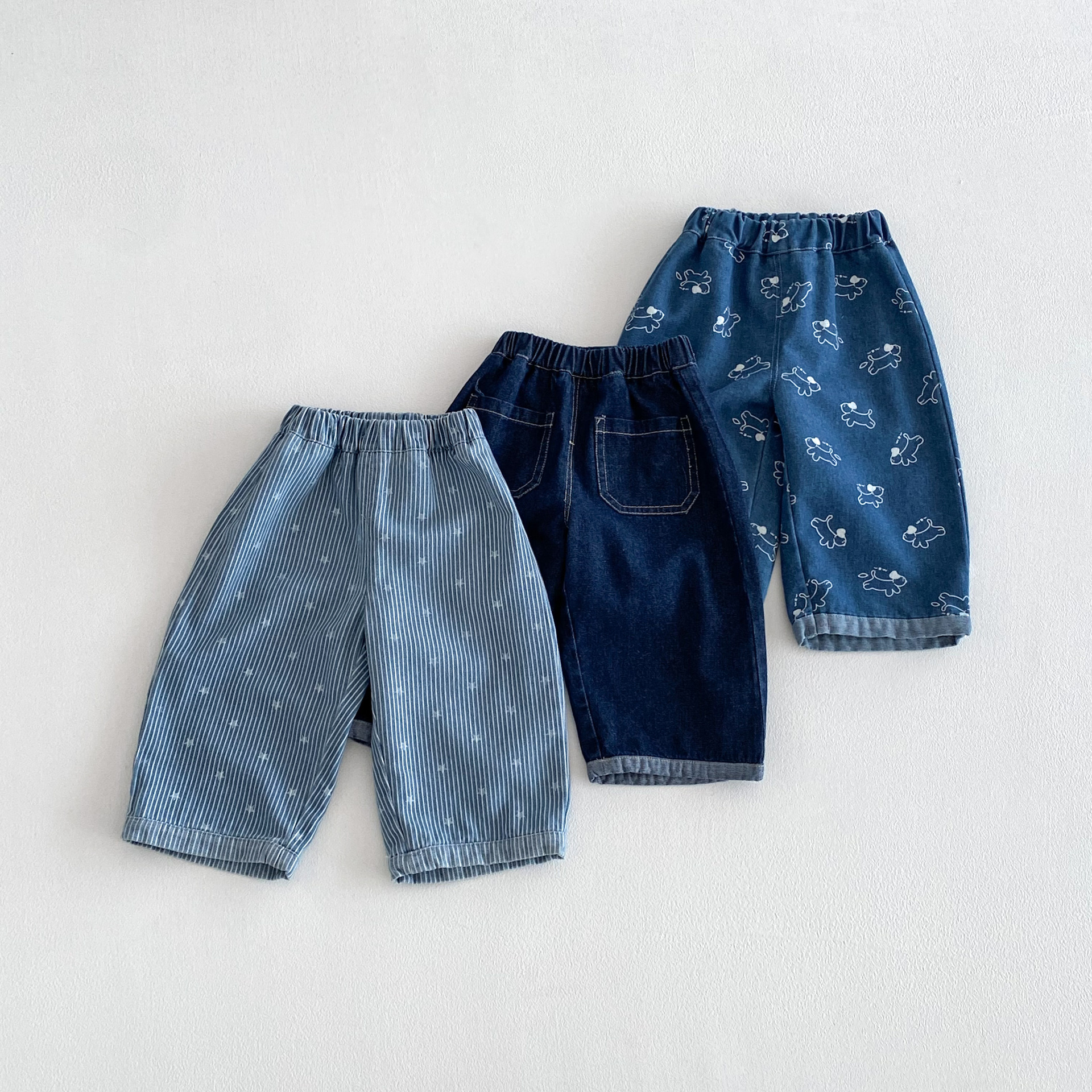 Baby Toddler Girl Puppy Denim Pants