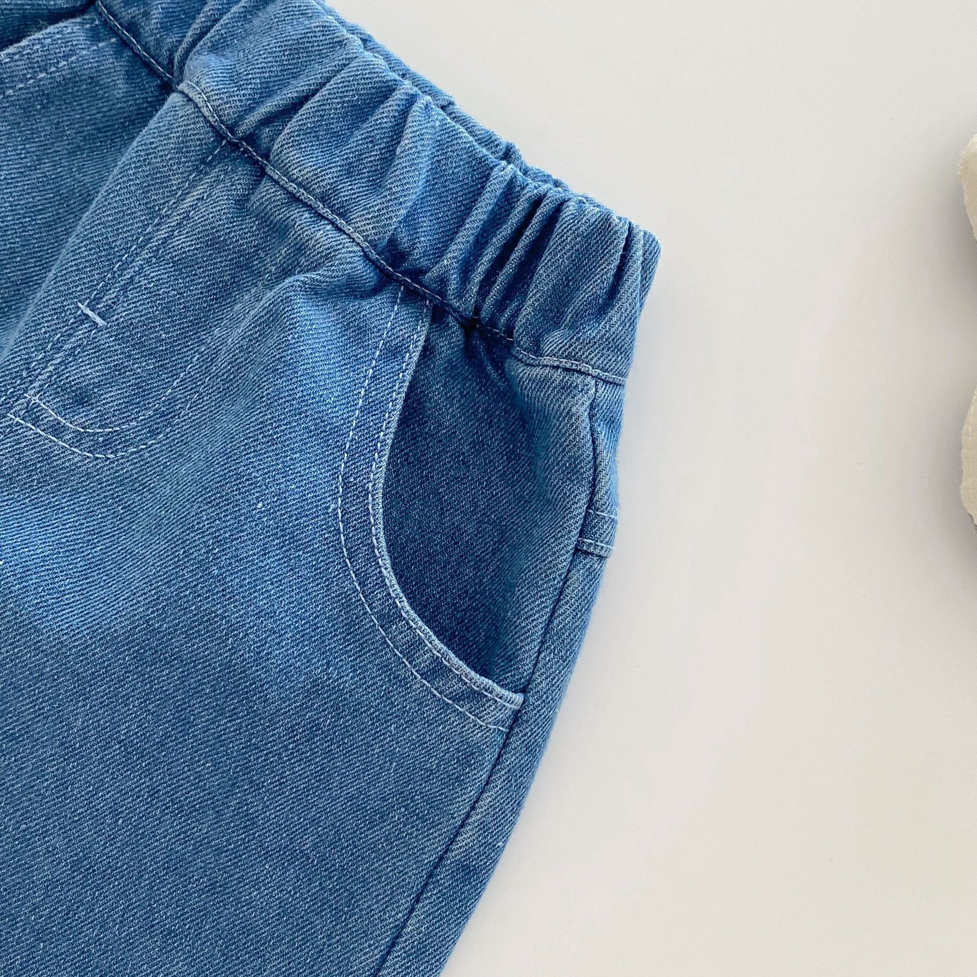 Baby Toddler Flower Bear Denim Pants