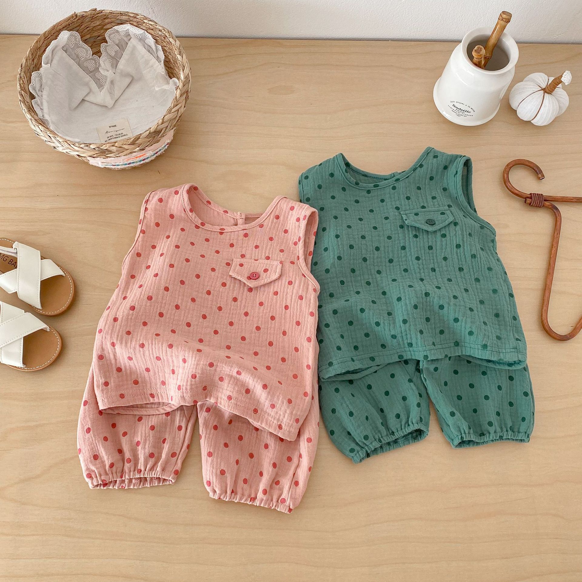 Toddler Polka Dot Tank and Pants Set