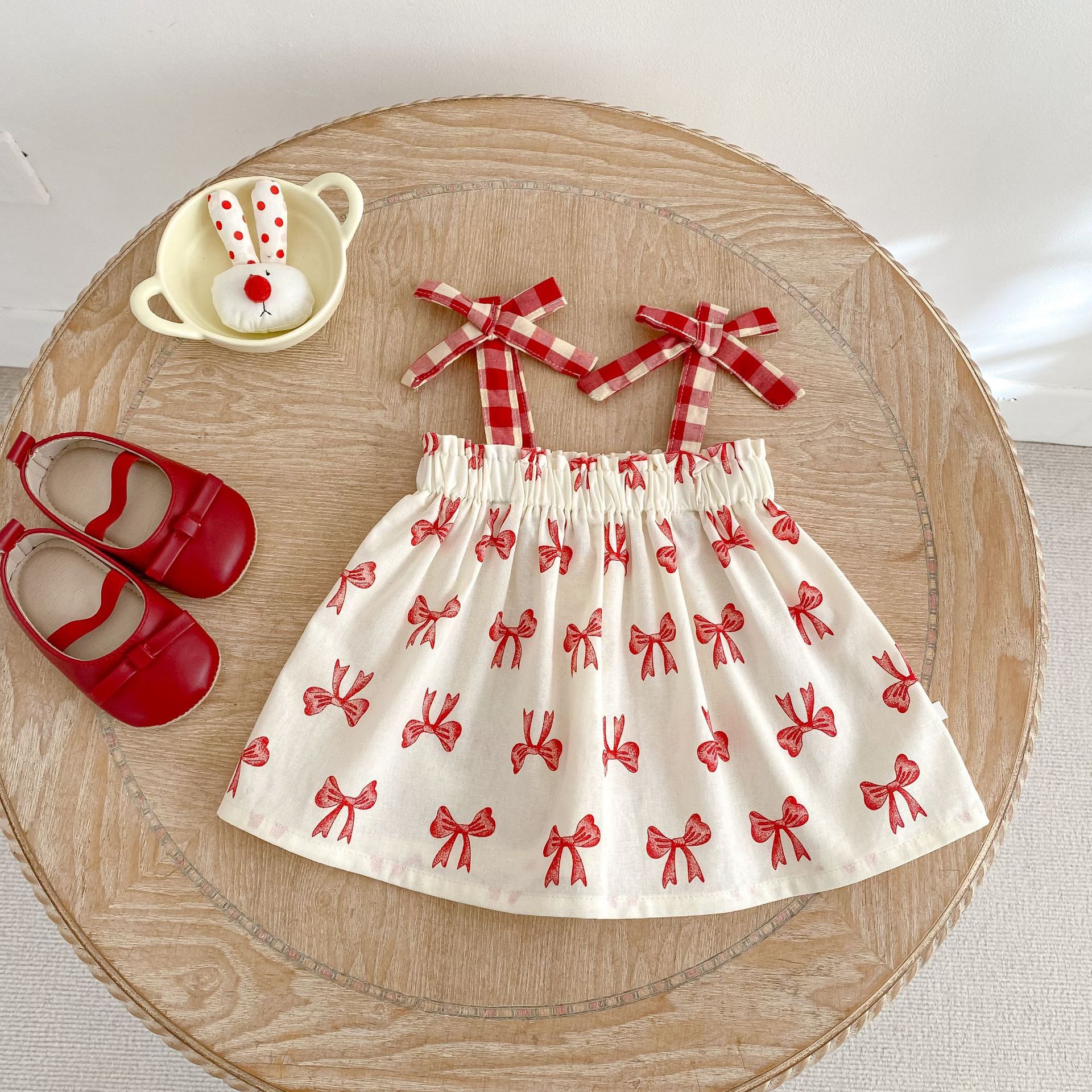 Baby Bow Tie Straps Top and Shorts Set