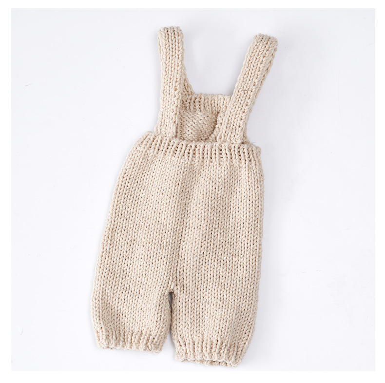 Baby Newborn Halloween Knit Overalls and Rabbit Ear Hat