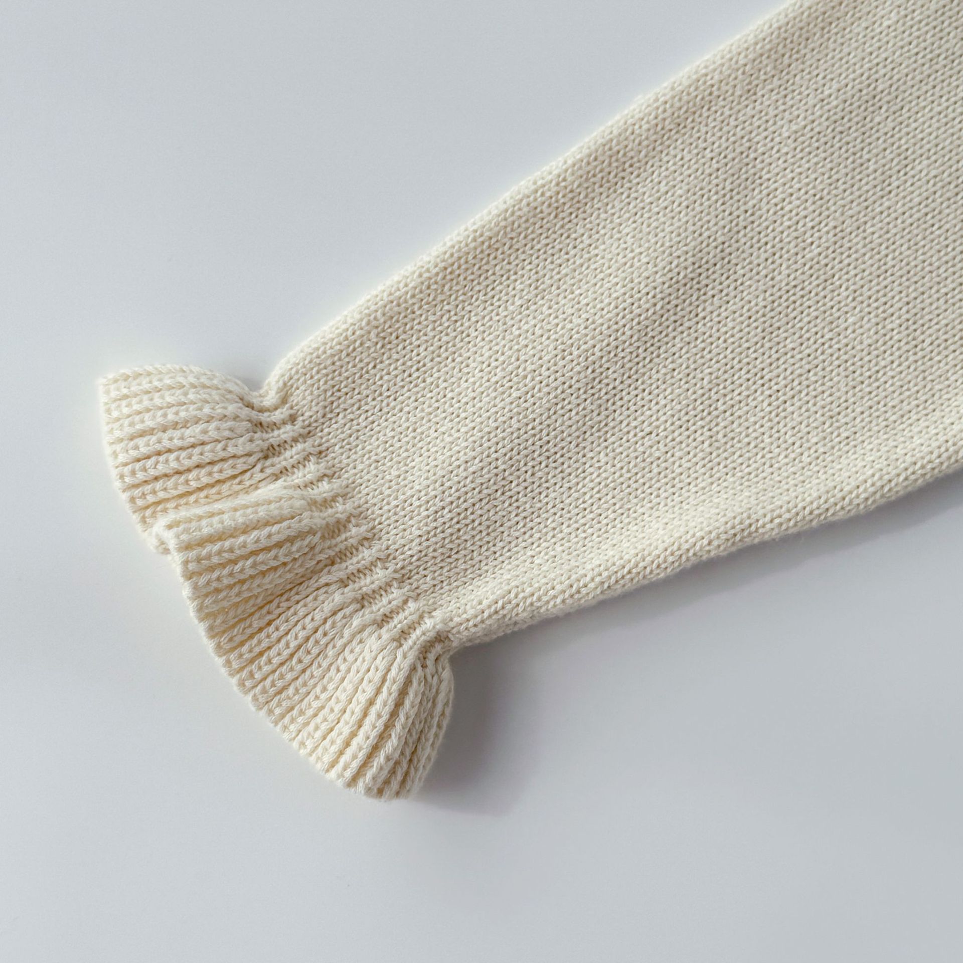 Baby Toddler Solid Color Ruffle Sweater