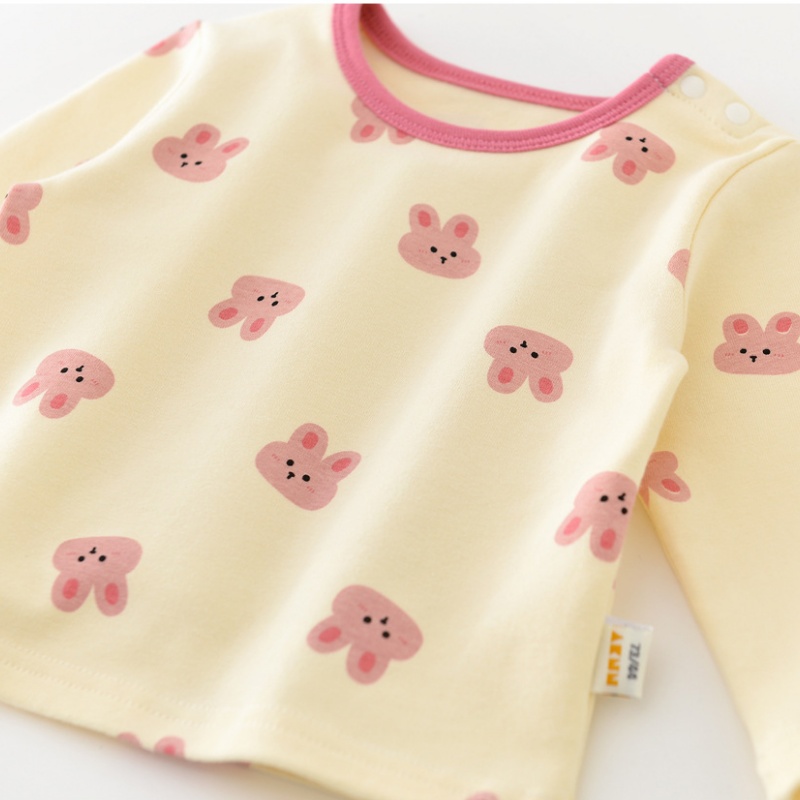 Baby Rabbit Head Print 2-Piece Set