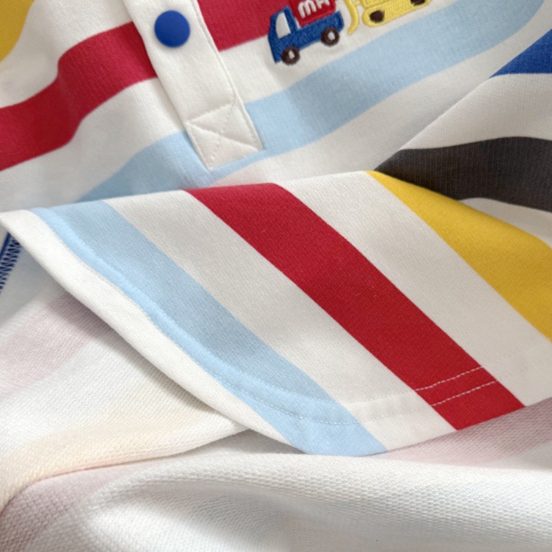 Baby Toddler Striped Polo Neck T-Shirt Top