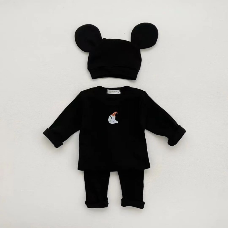 2-Piece Baby Halloween Spooky Ghost Print Set