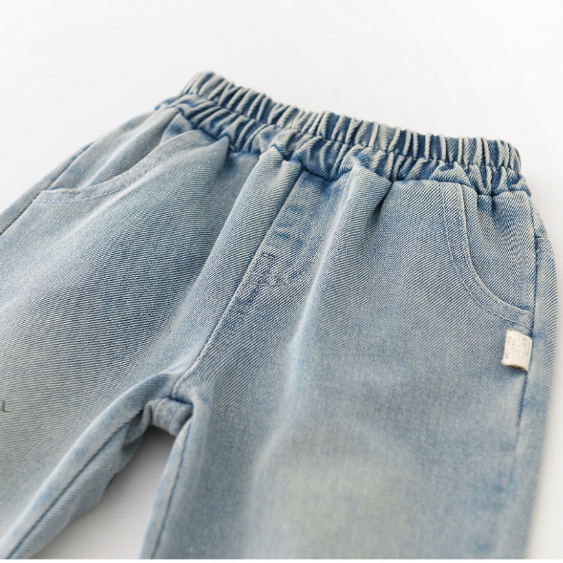 Baby Girl Cat Print Denim Pant