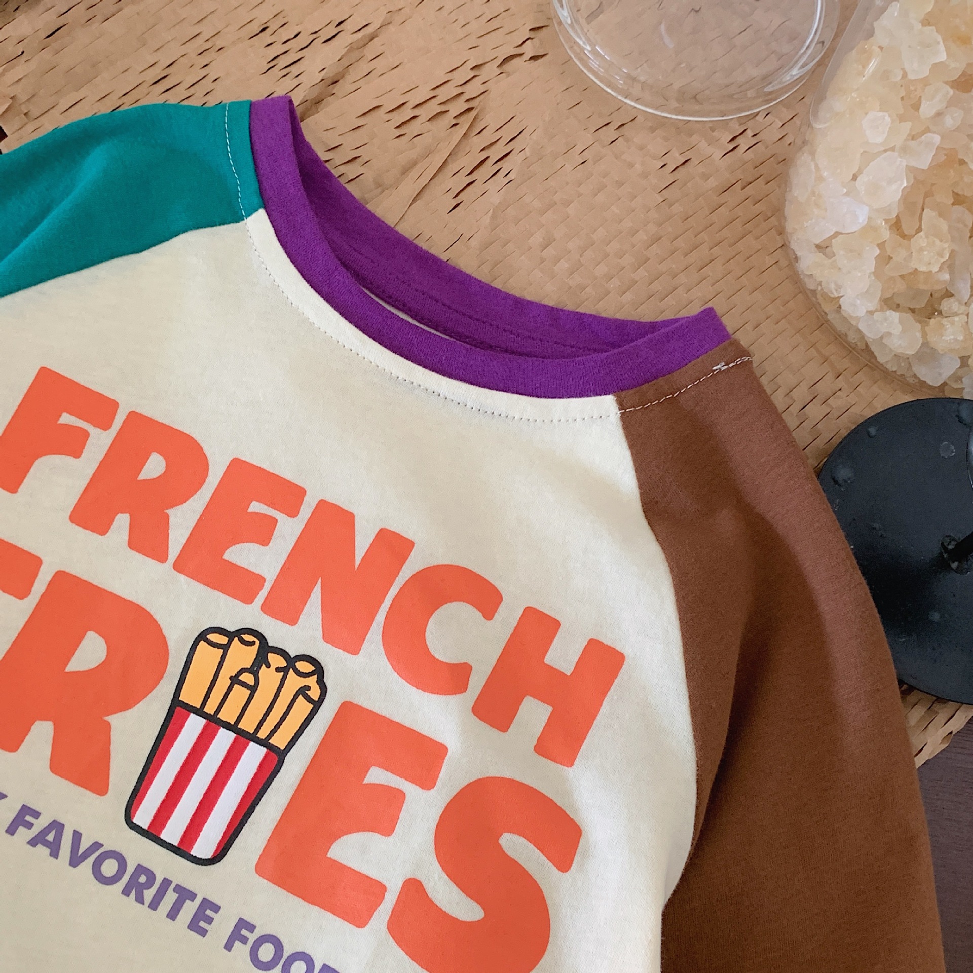 Boy Cartoon Long-sleeved Base Layer Casual Contrast T-Shirt