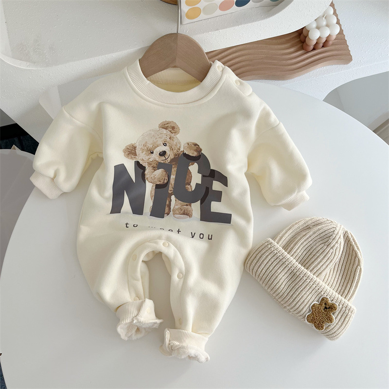Baby Newborn Bear Warm Romper