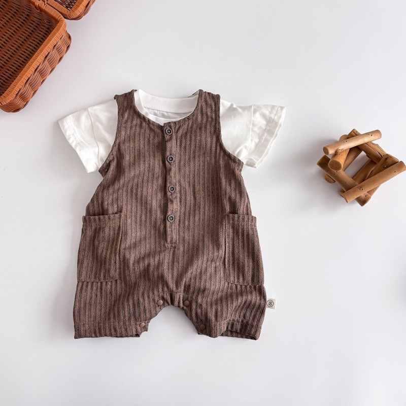 Baby Newborn Striped Sleeveless Romper