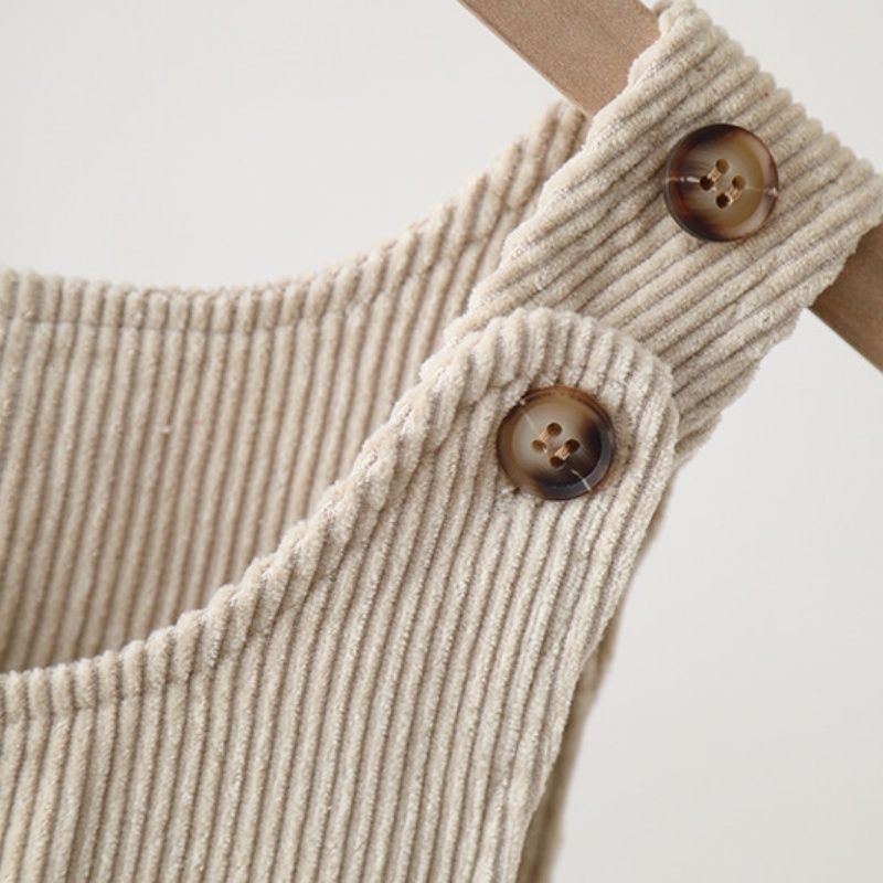 Baby Toddler Fleece-Lined Corduroy Bear-Print Overalls