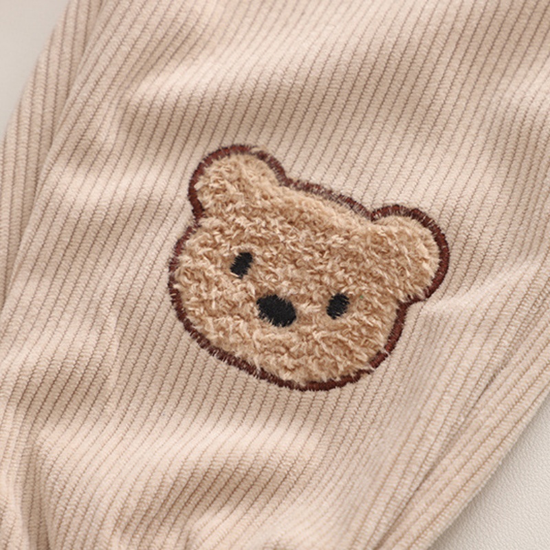 2-piece Baby Toddler Striped Sweatshirt & Bear Print Pants Set