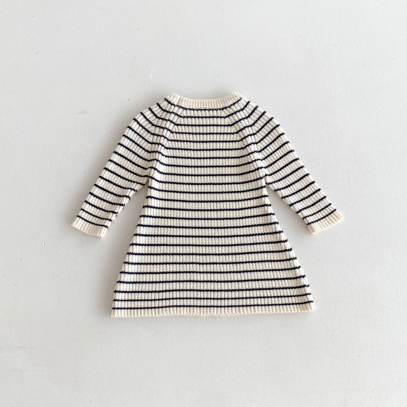 Baby Toddler Girls Striped Knit Sweater Dress