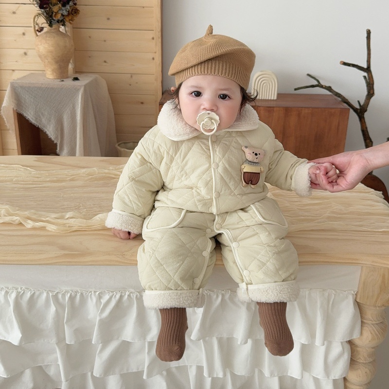 Baby and Toddler Pocket Bear Fleece Romper