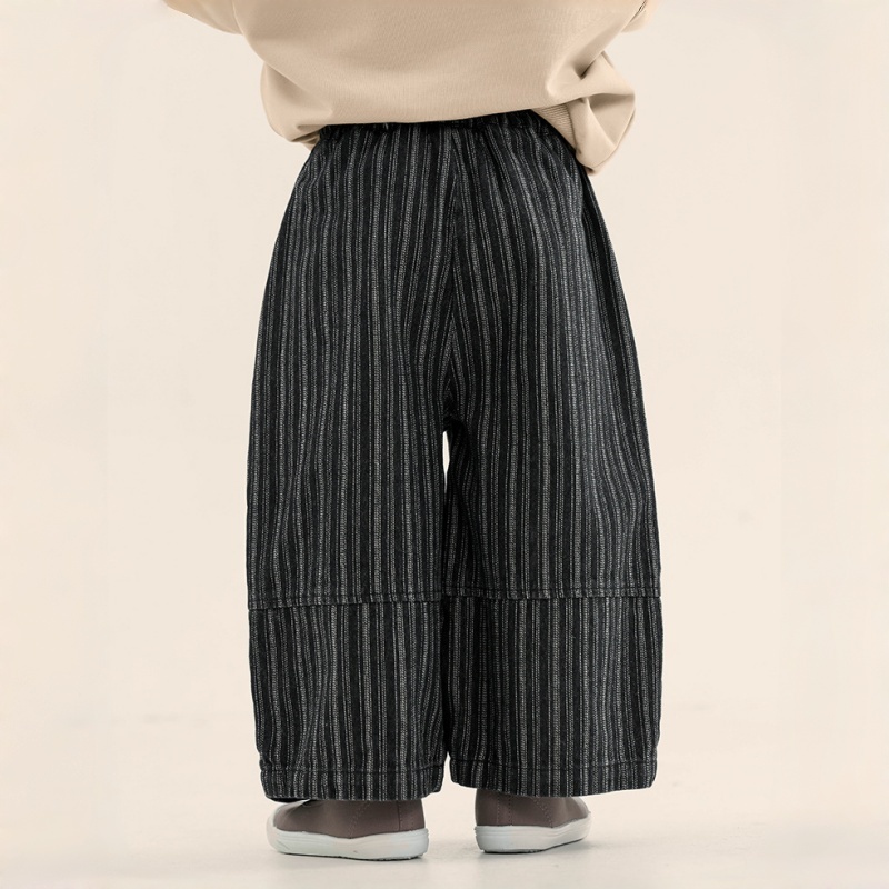 Baby Kids' Boys Striped Wide-Leg Pants