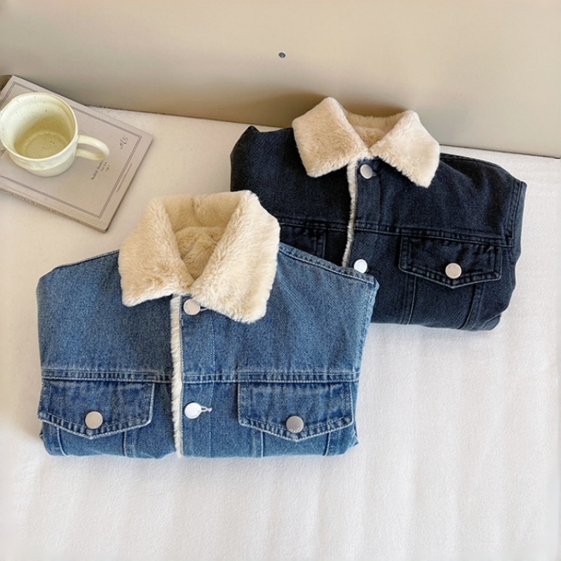 Baby Kids' Fleece-Lined Denim Outerwear