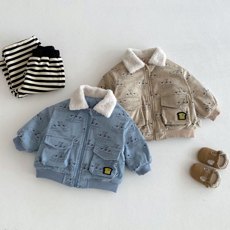Baby & Kids' Boys' Thickened Printed Outerwear