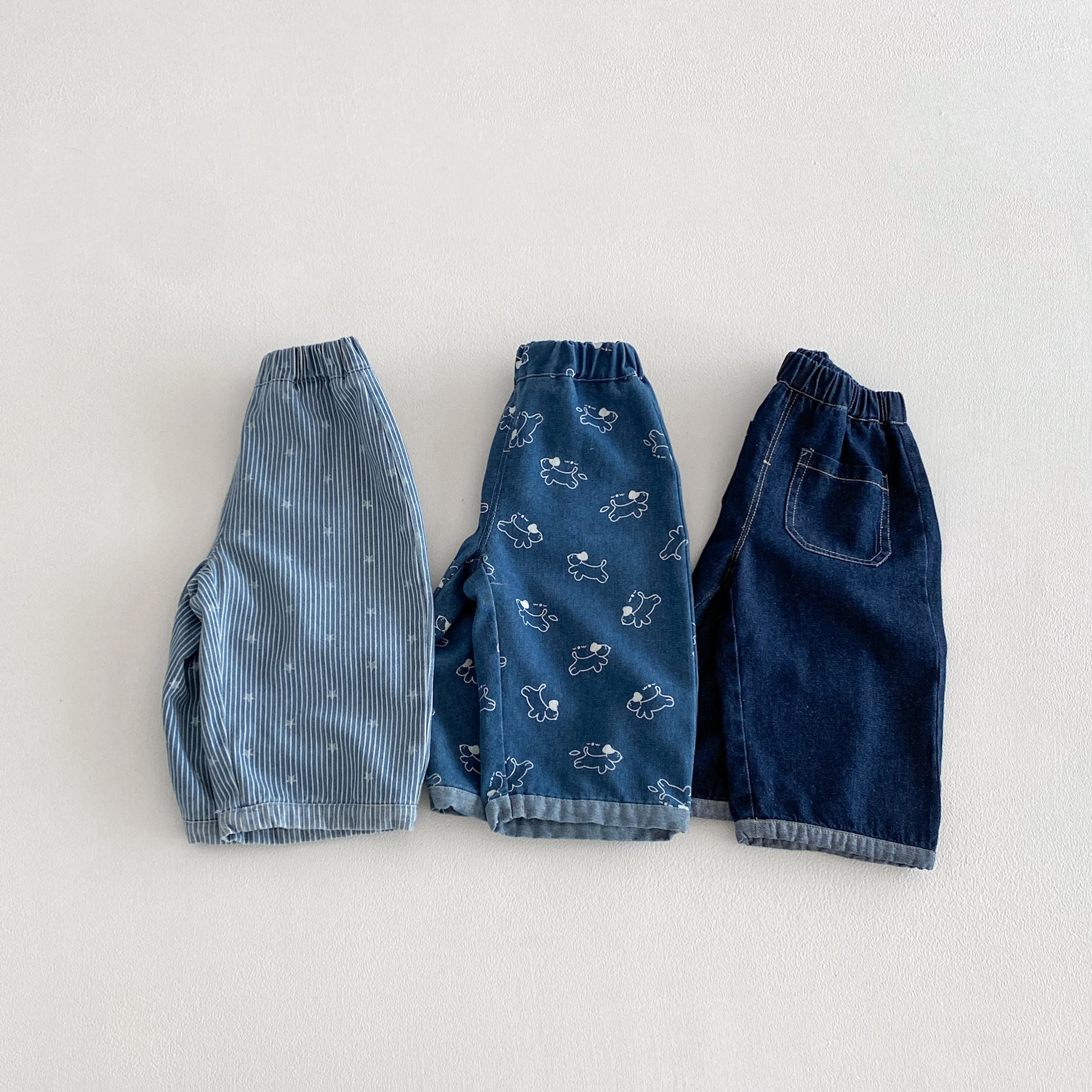Baby Toddler Girl Puppy Denim Pants