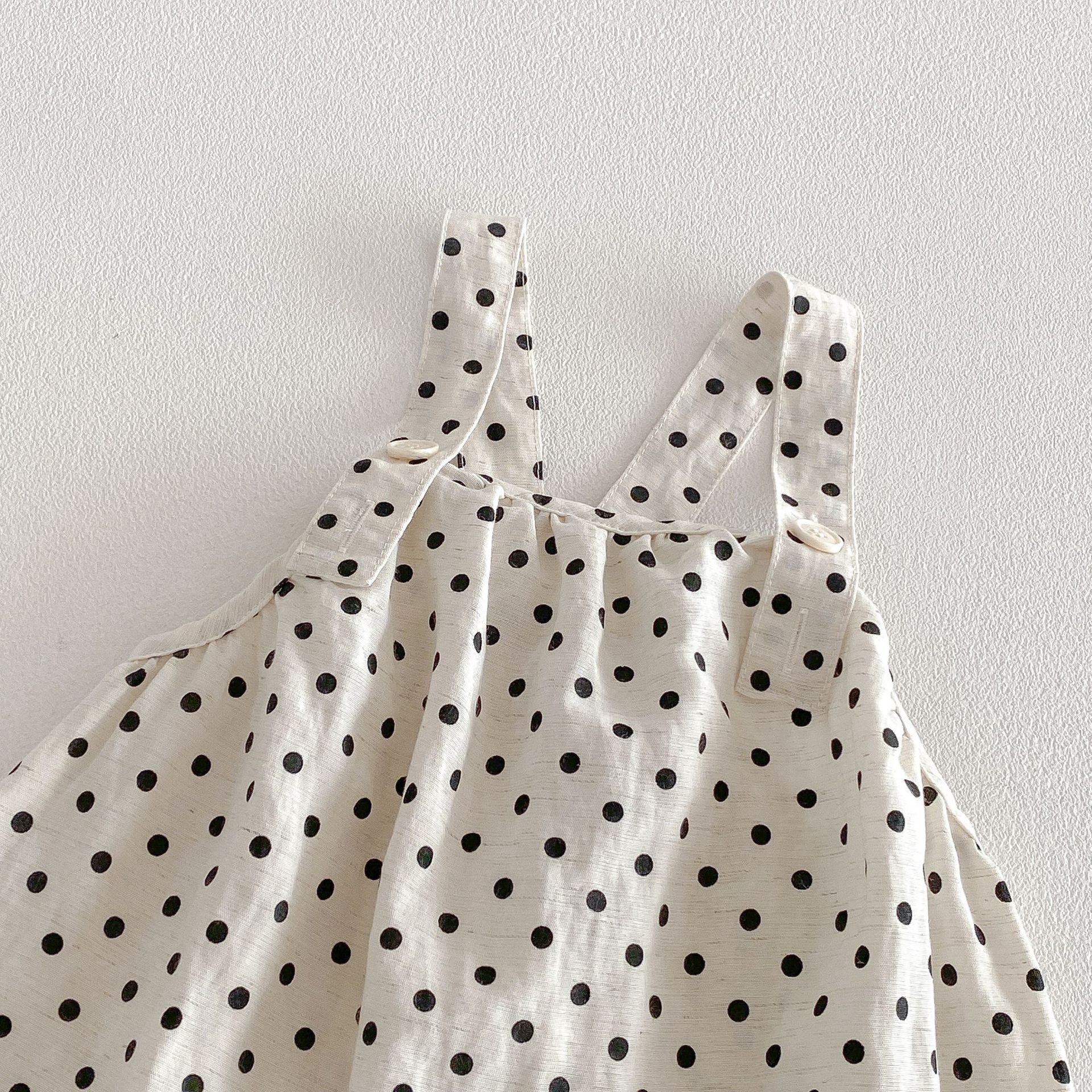 Baby Toddler Girl Dot Overalls/Solid Color Top