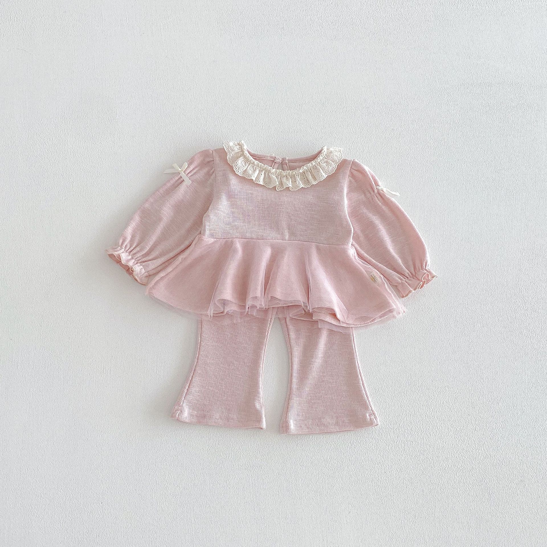 Baby Toddler Girl Mesh Fabric 2-Piece Sets