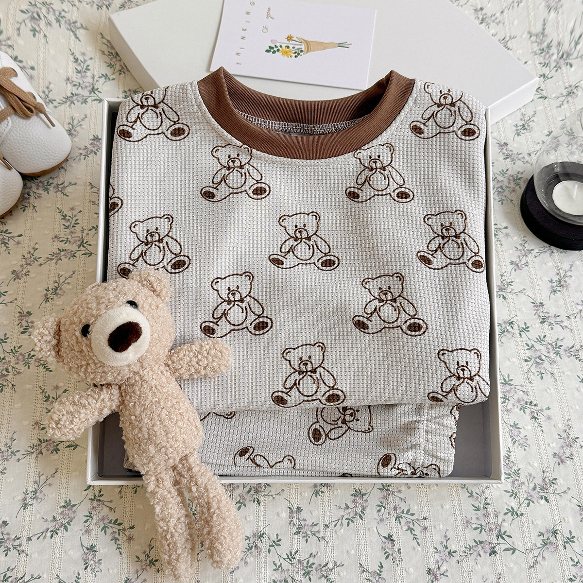 Baby 2-Piece Bear Waffle Set