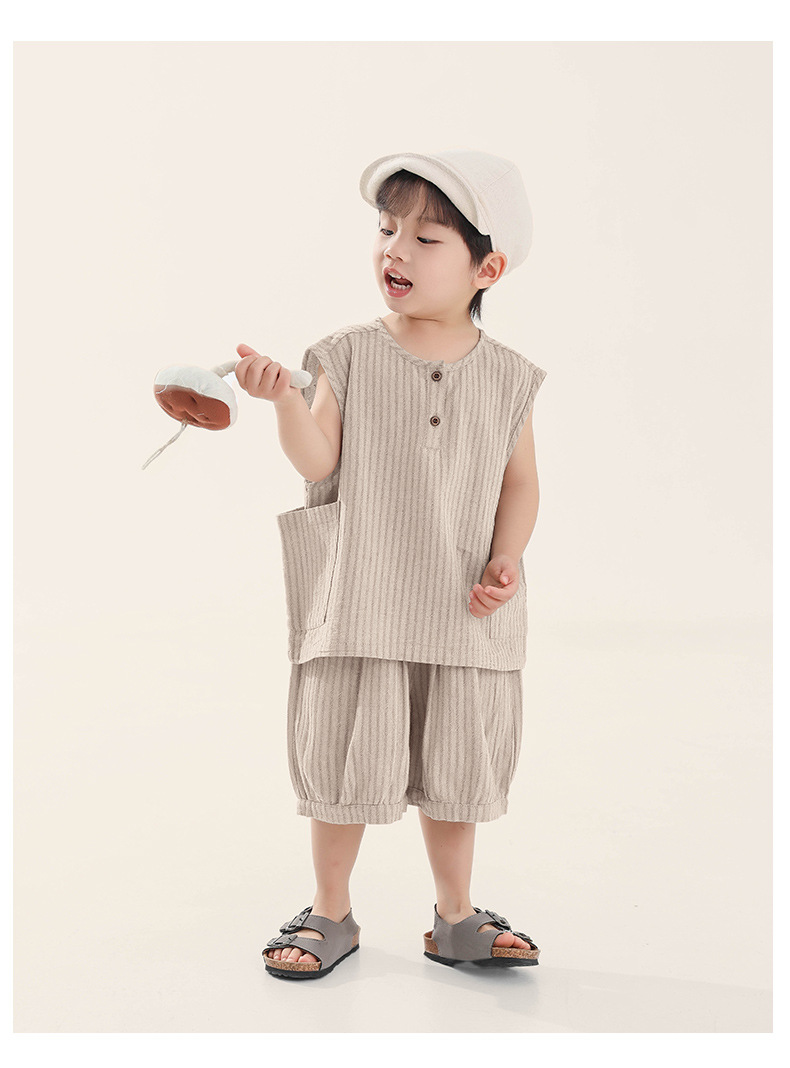 Toddler Striped Tank Top and Shorts Set