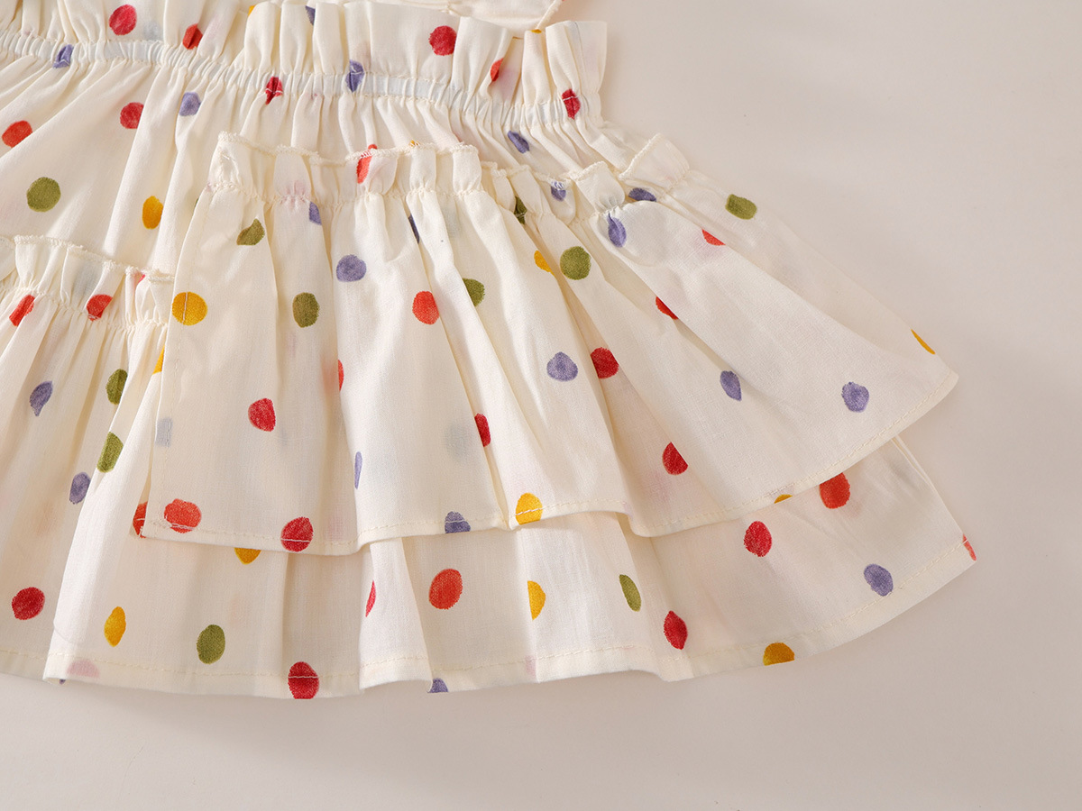 2-Piece Toddler Polka Dot Tank Top & Wide-Leg Pants Set