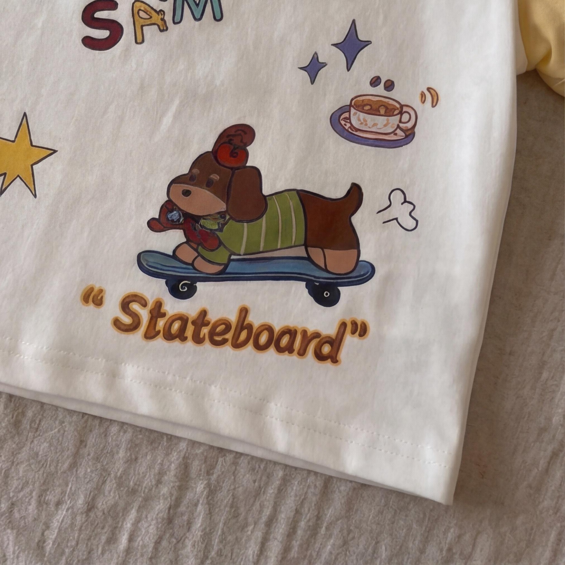 Baby& Kid Cartoon Print Dog Polo T-shirt