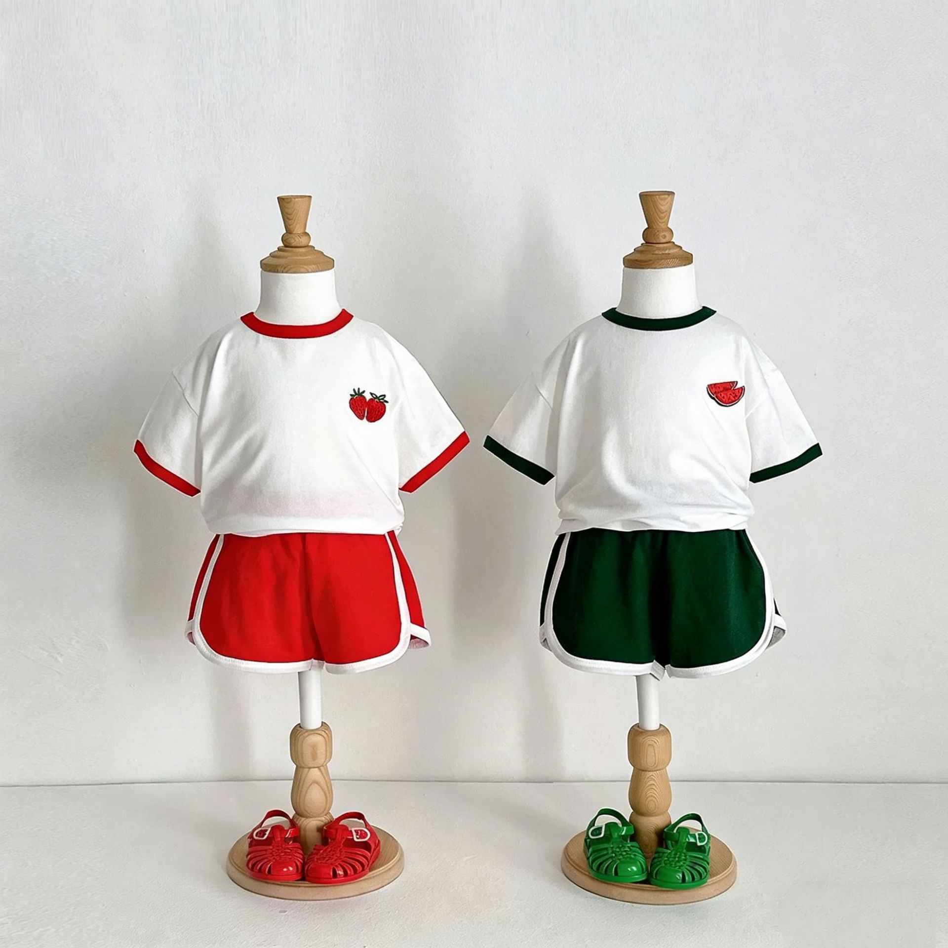 Kids Cute Fruit Sports T-shirt and shorts Pants Set