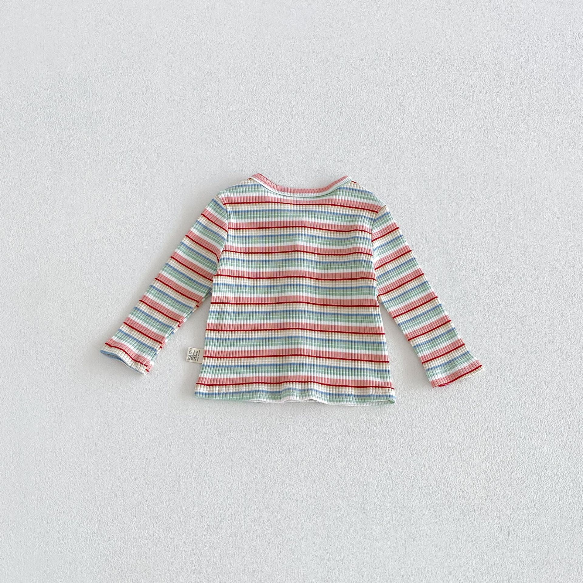 Baby Toddler Striped Bow Knit Cardigan Top