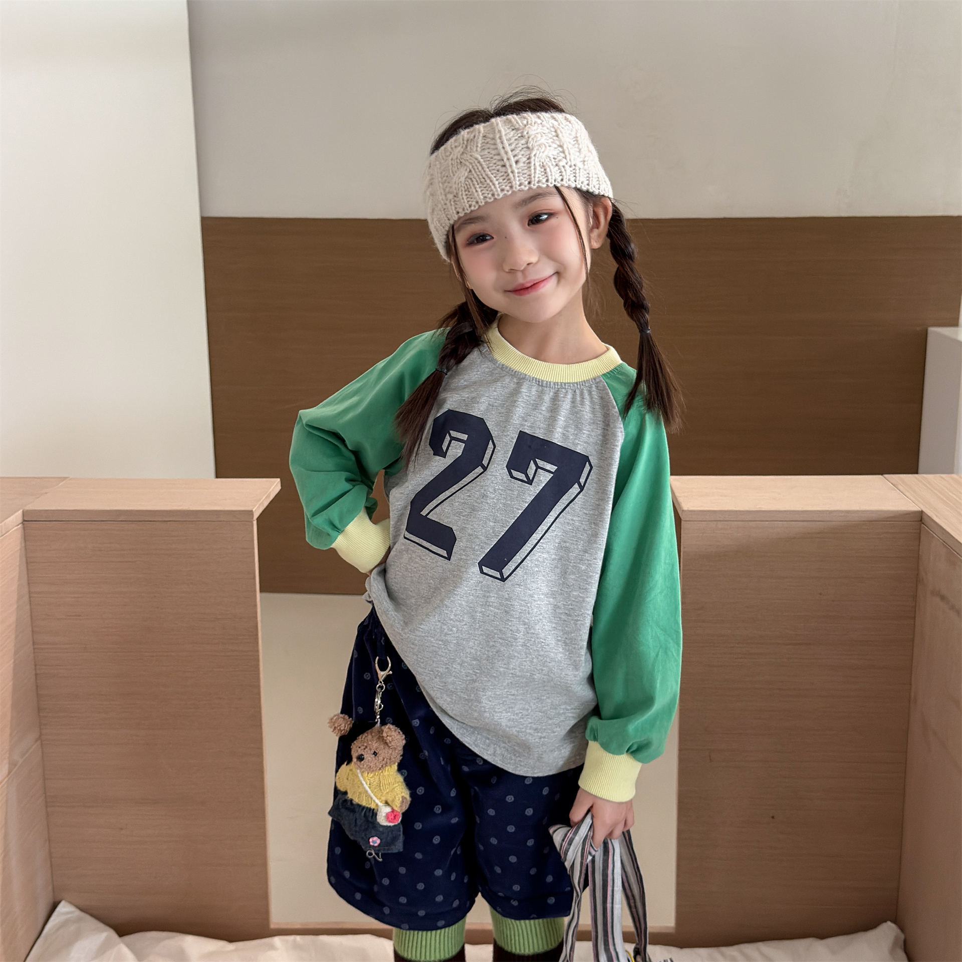 Kids Color Blocking Sleeves T-shirt