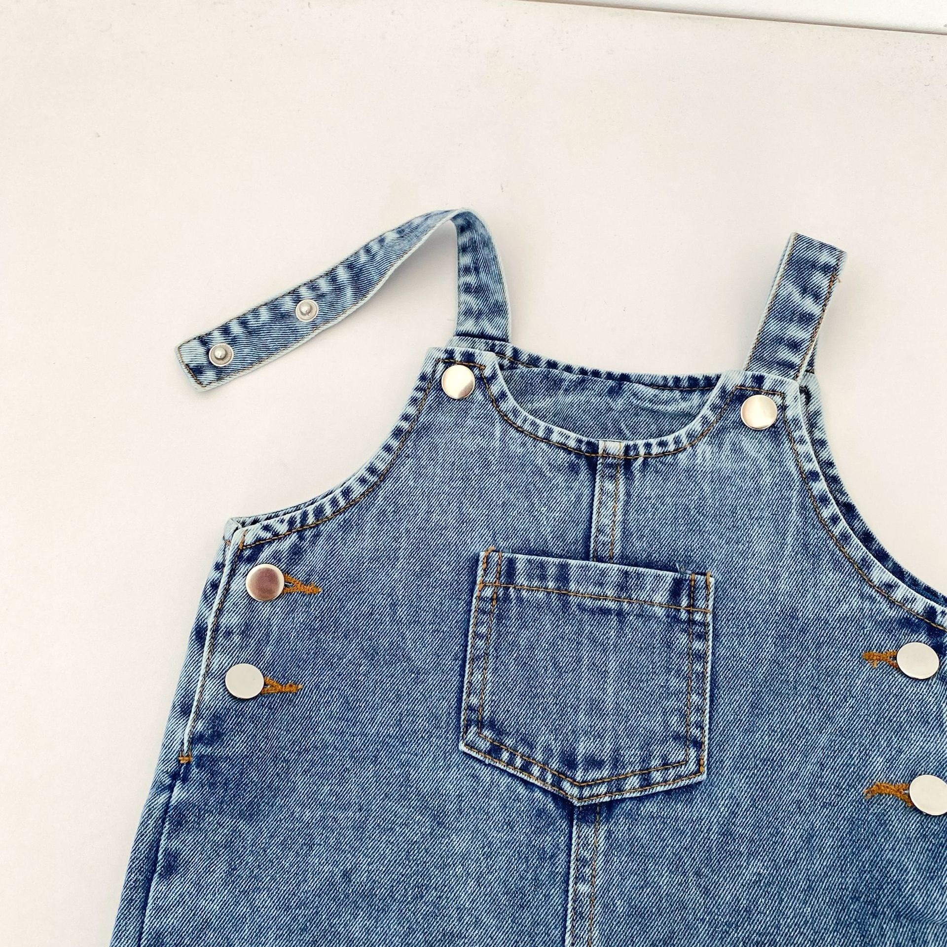 Baby Toddler Cartoon Animals Denim Overalls