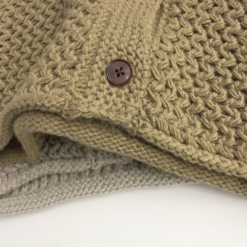 Kids Solid Color Wave Texture Sweater