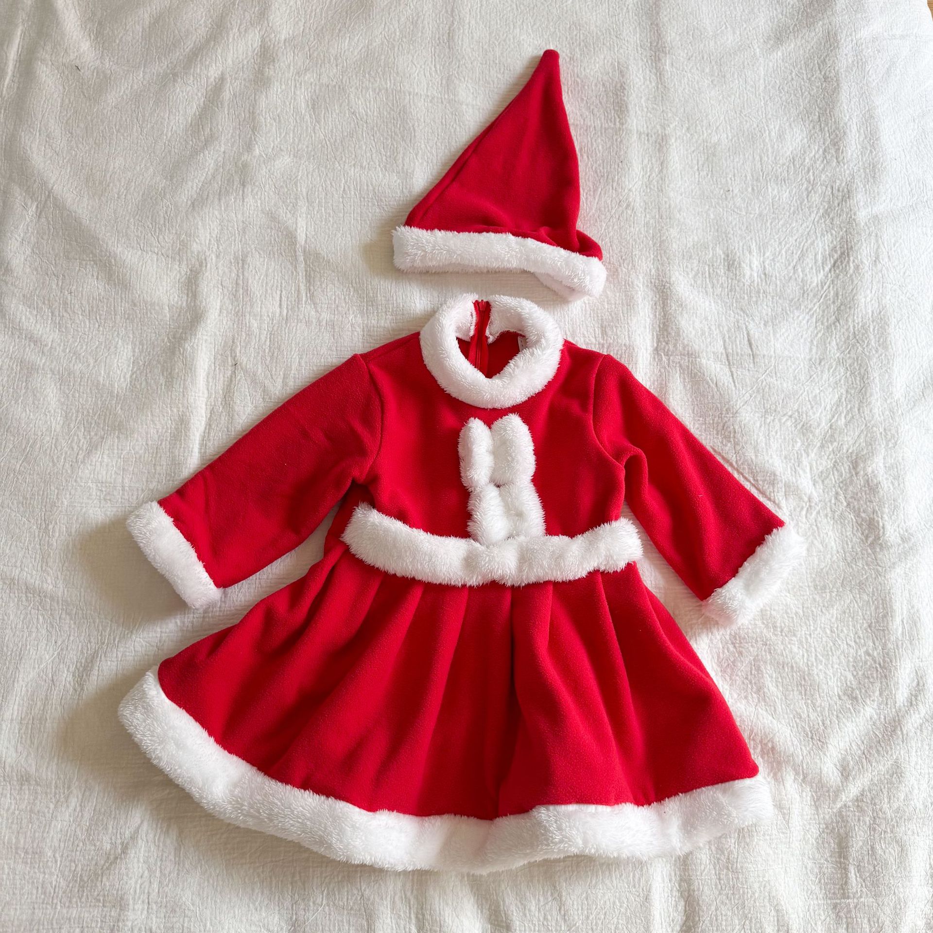 Kids Christmas Santa Claus 2-Piece Set with Hat