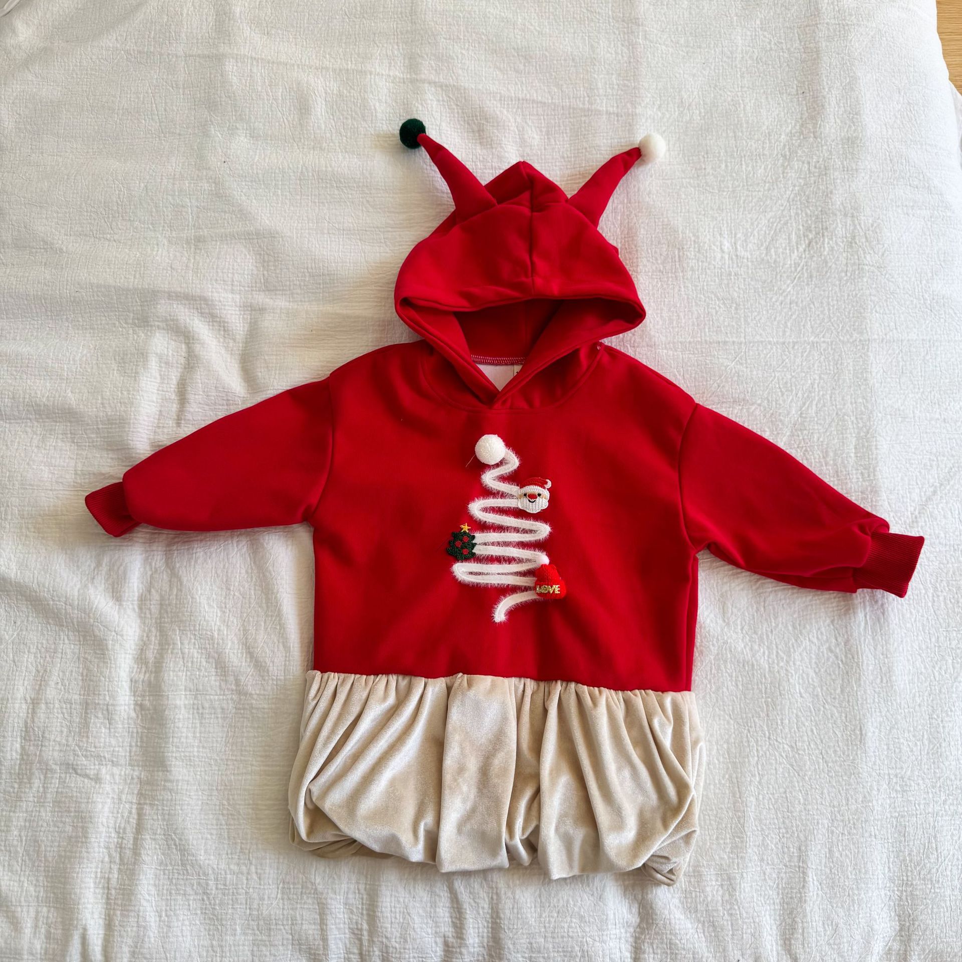 Kids Christmas Hooded Set